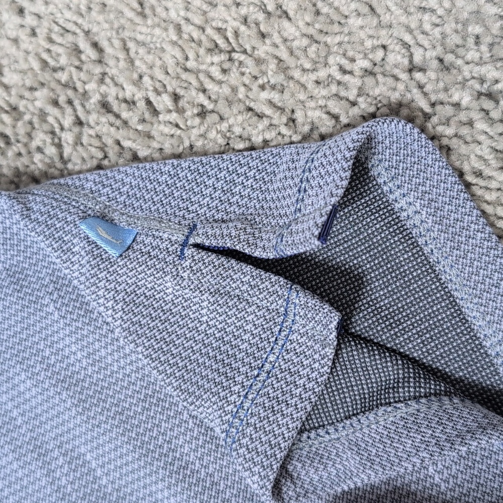 Tommy Bahama Island Zone Men's Knit V-Neck Short Sleeve Shirt Gray Size XL - Picture 4 of 11